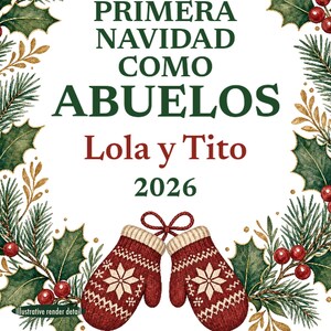Primera Navidad Como Abuelos Ornament, Spanish Grandparents Names Ceramic 2026 image 4