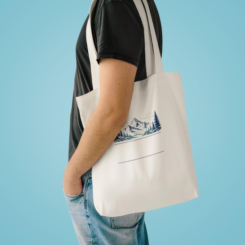 Personalisierte Tragetasche für Familientreffen in der Berghütte – Individueller Name, Jahr & Ort, passendes Geschenk zum Treffen, Erinnerungsstück an die Hütte, Sommertasche Bild 3