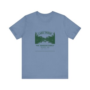 Personalized Family Reunion Shirt Lake Tahoe 2026, Custom Name Matching Tee Bild 2