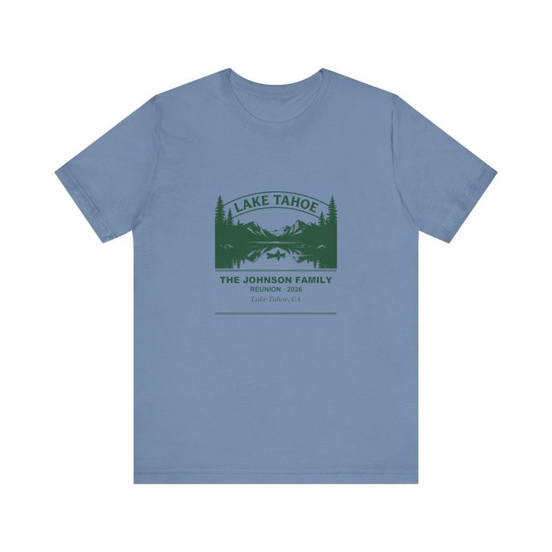 Personalized Family Reunion Shirt Lake Tahoe 2026, Custom Name Matching Tee Bild 2