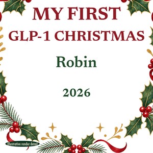 My First GLP-1 Christmas Ornament, Funny Milestone Gift, Custom Name Ceramic Keepsake 2026 image 4