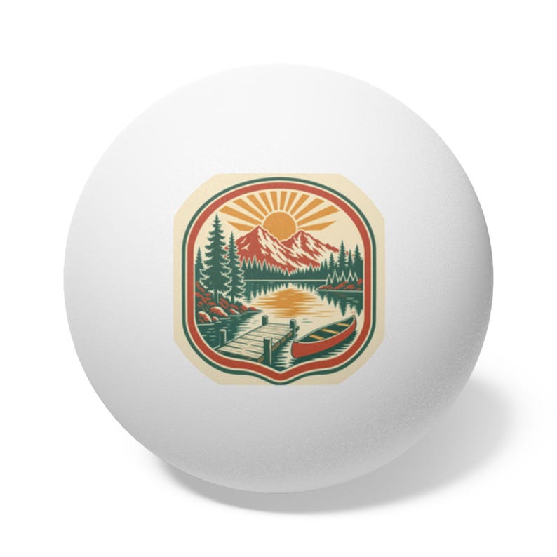 Lake Reunion Family Ping Pong Balls 6 Pack Party Favor Game Night, Custom Reunion Game Gift, Outdoor Picnic Activity Balls, Custom Favor image 1