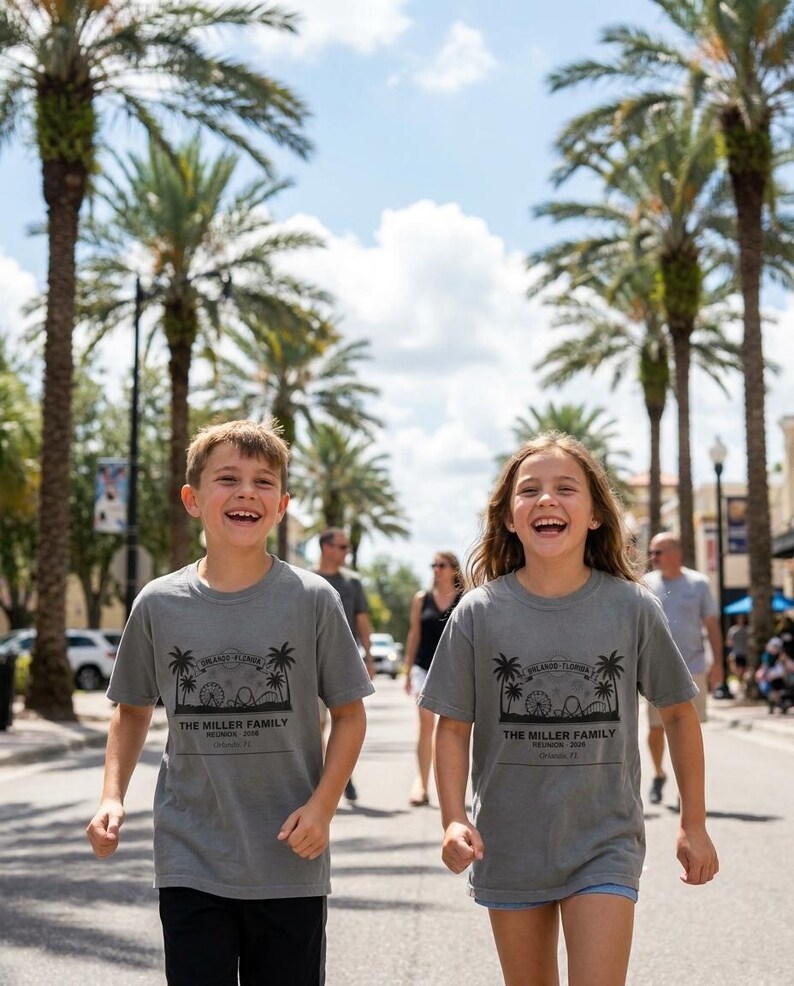 Family Reunion Matching Tee, Personalized Orlando 2026 Custom Name Shirt image 1