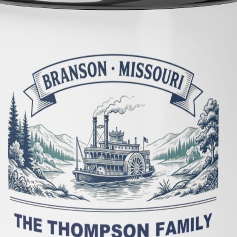 Taza de esmalte personalizada para reunión familiar 2026, taza de recuerdo personalizada para campamento, taza de café para reunión familiar en Branson, taza a juego para vacaciones familiares en el campamento. imagen 1