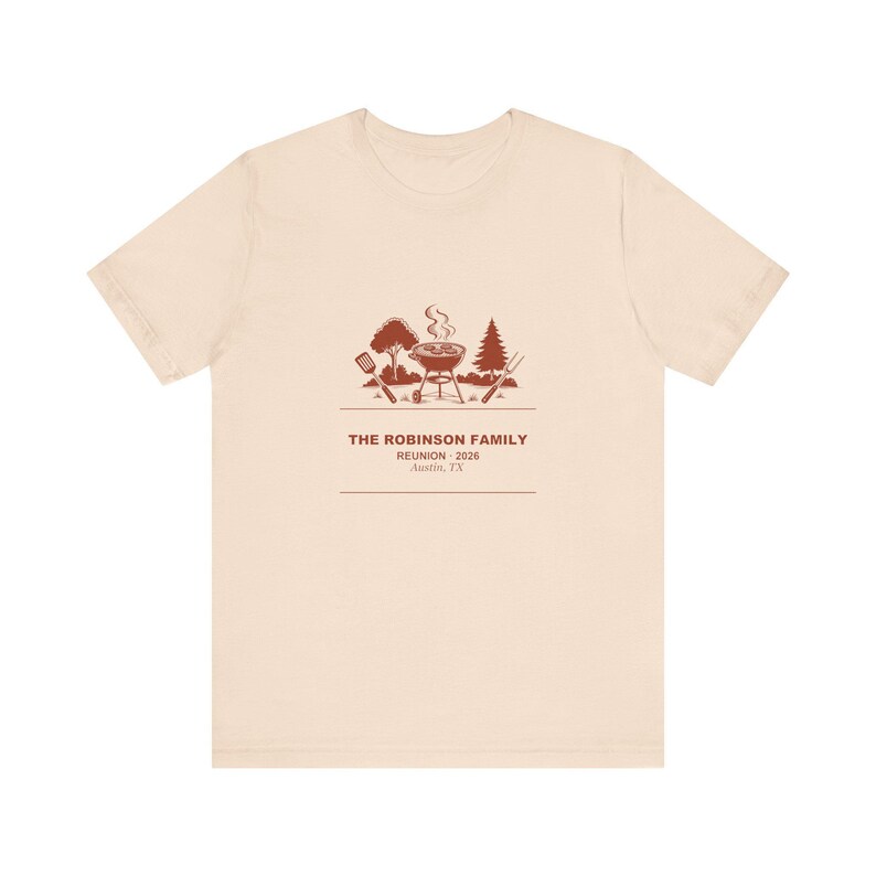Personalized Family Reunion BBQ Shirt, Custom Name Backyard Reunion Cookout Tee, Matching Family Summer Tee, 2026 Reunion Gift Idea image 3