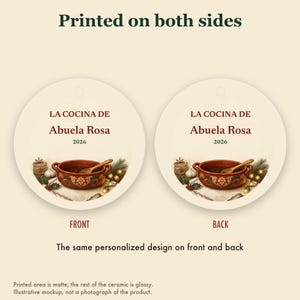 Adorno personalizado de cerámica con el nombre de la abuela española, La Cocina de Abuela imagen 8