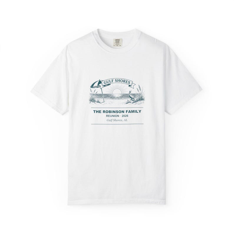 Personalized Family Reunion Shirt Gulf Shores 2026, family reunion tee, custom name tee, matching family tee, beach vacation shirt image 3