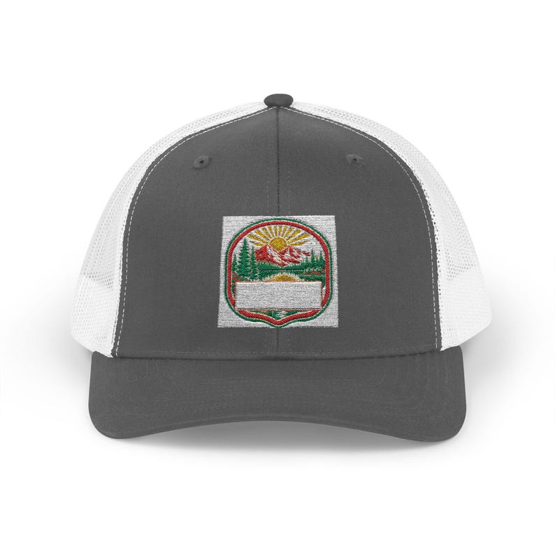 Gorra de camionero Lake Reunion personalizada / Nombre familiar, año y ciudad imagen 1