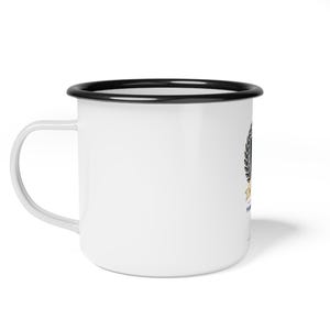 Personalized Family Reunion Enamel Mug Custom Crest and Year, family reunion mug, custom crest mug, reunion coffee cup, black reunion mug image 2