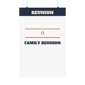 Family Reunion Welcome Sign Bold Poster Personalized | Custom Name, Year & Location Bild 1