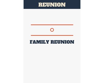 Family Reunion Welcome Sign Bold Poster Personalized | Custom Name, Year & Location