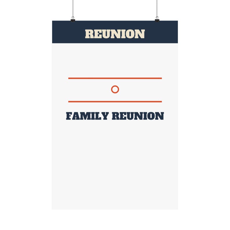 Family Reunion Welcome Sign Bold Poster Personalized | Custom Name, Year & Location Bild 1