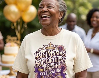 ビッグママの誕生日パーティーTシャツ、ブラックファミリーリユニオン202