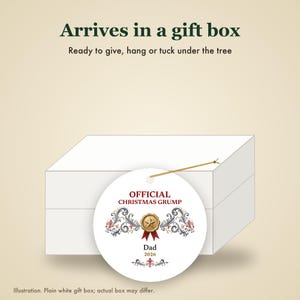 Official Christmas Grump Ornament, Funny Award Custom Name Ceramic Gag Gift 2026 画像 7