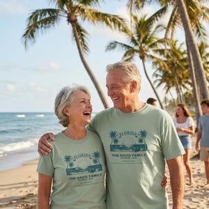 Camiseta de reunión familiar de Florida 2026, camiseta a juego personalizada con nombre personalizado imagen 1