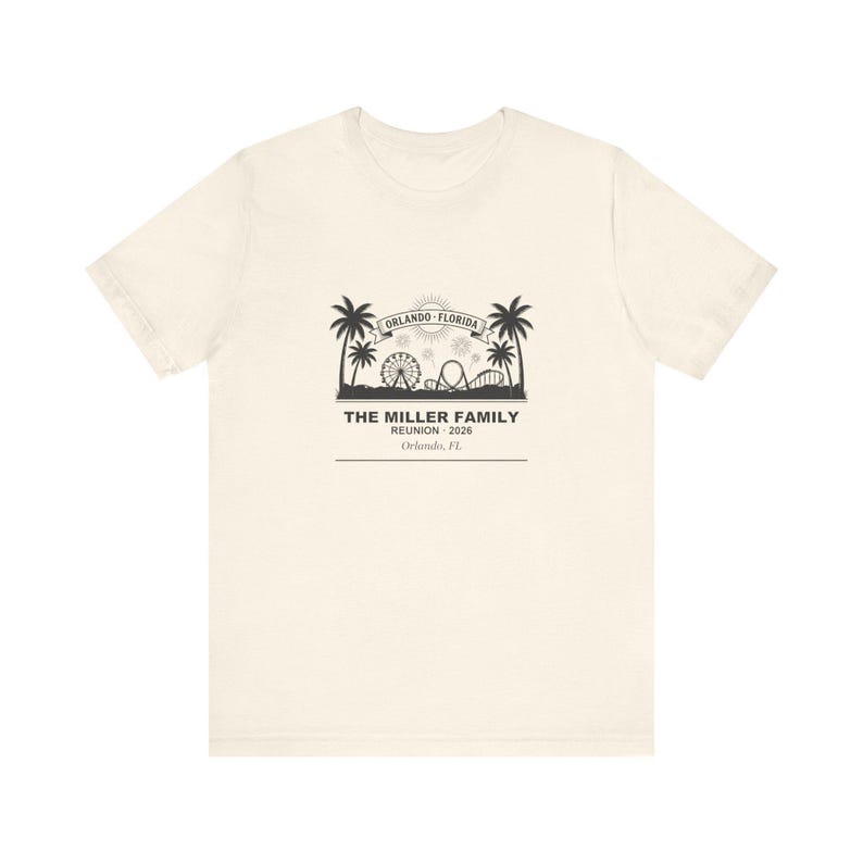 Family Reunion Matching Tee, Personalized Orlando 2026 Custom Name Shirt image 4