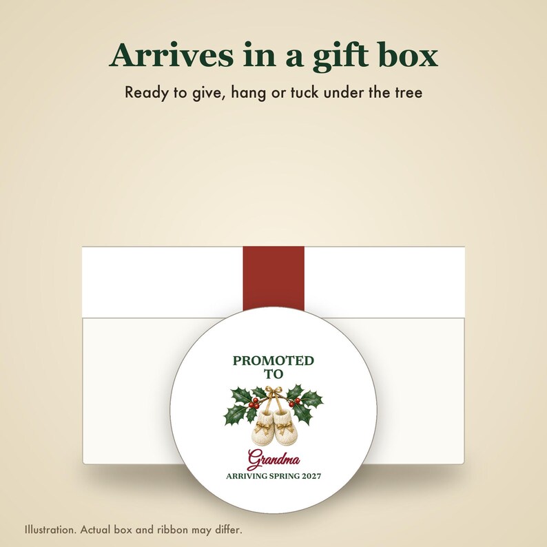 Promoted to Grandma Ornament 2026, Pregnancy Announcement Christmas Gift Personalized bild 7