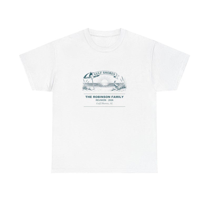 Family Reunion Shirt Personalized Gulf Shores 2026, Custom Name Matching Group Tee Bild 3