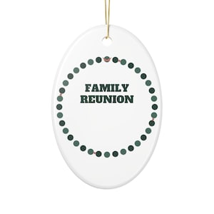 Personalized Family Reunion Ornament 2026, Custom Name Ceramic Keepsake Christmas Ornament, Family Gift image 1