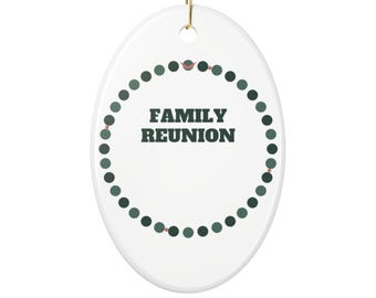 Personalisierte Weihnachtskugel zum Familientreffen 2026, Keramik-Weihnachtsschmuck mit individuellem Namen, Familiengeschenk
