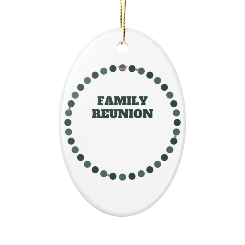 Personalized Family Reunion Ornament 2026, Custom Name Ceramic Keepsake Christmas Ornament, Family Gift image 1