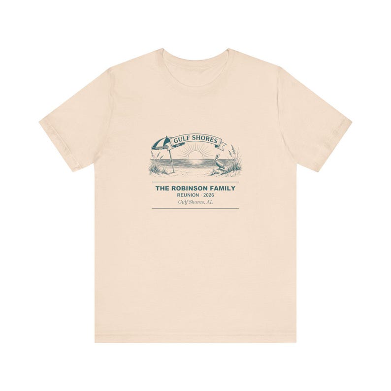 Personalized Family Reunion Shirt 2026 Gulf Shores Name Matching Tee, Beach Vacation Gift, Matching Reunion T-Shirt, Summer Keepsake image 5