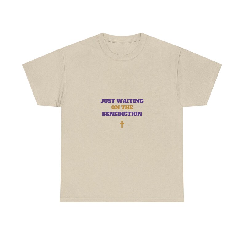 Just Waiting on the Benediction Shirt, Funny Church Tee Bild 2