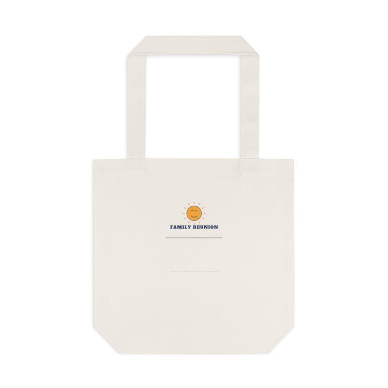 Sac fourre-tout personnalisé pour réunion de famille, sac en toile personnalisé avec nom, année et lieu, cadeau assorti pour les retrouvailles, sac fourre-tout pour les retrouvailles de 2026, sac de voyage de groupe image 1
