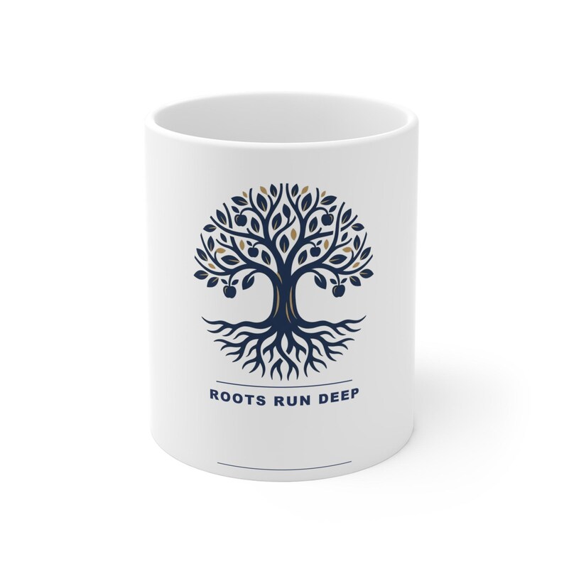 Taza personalizada para la reunión familiar Black Family Reunion 2026, con el lema "Roots Run Deep" (Las raíces son profundas). imagen 1