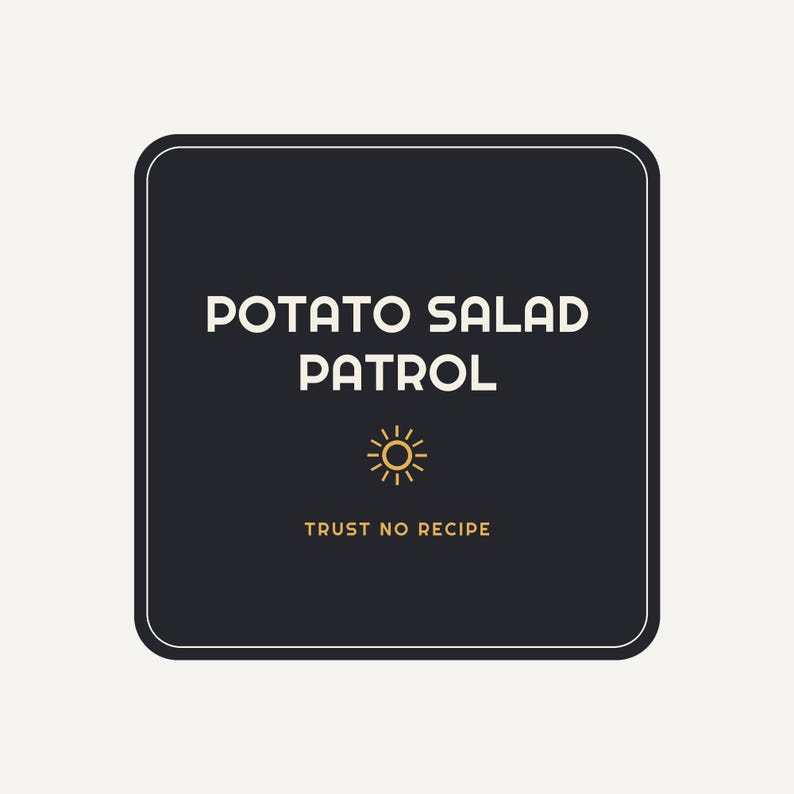 Potato Salad Patrol Funny Koozie, Black Family Cookout Can Cooler, Reunion Party Favor, Funny Summer BBQ Beer Drink Holder, Personalized image 3