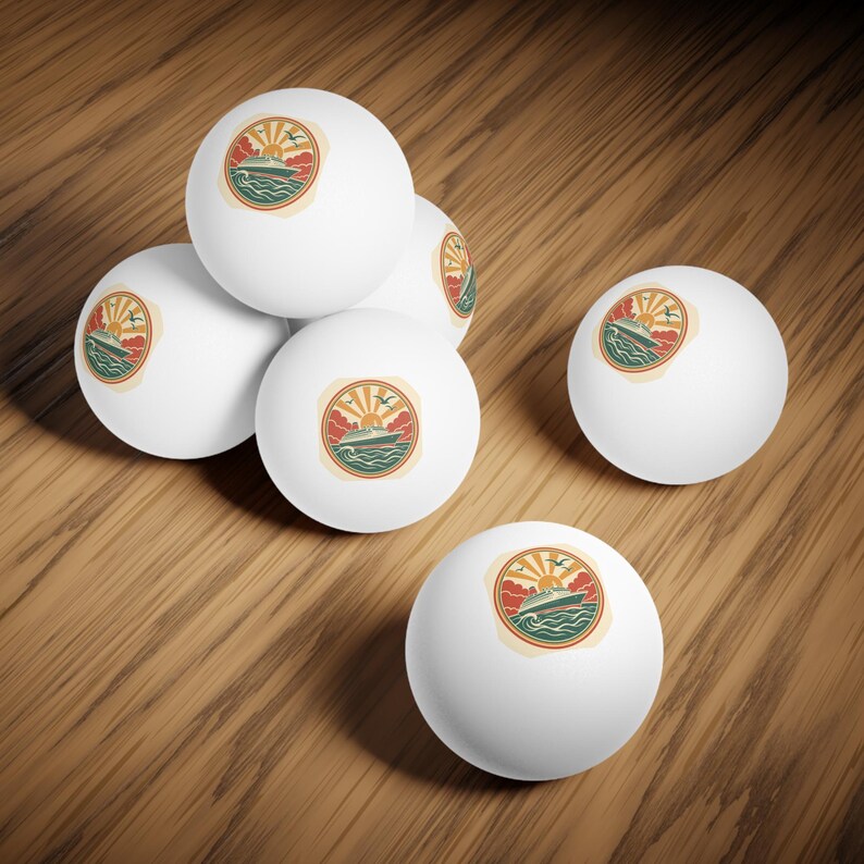 Family Reunion Ping Pong Balls 6pc, Personalized Cruise Reunion Party Favor, Family Game Night Gift, Table Tennis Keepsake, Cruise Ship 2026 image 4