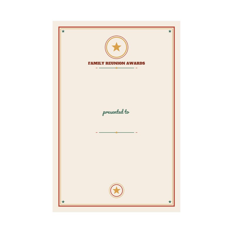 Personalized Family Reunion Award Poster, Custom Traveled Farthest Award, Oldest Reunion Member Print, Youngest Reunion Keepsake, 12x18 Art image 2