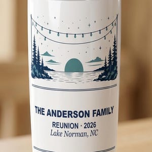 Family Reunion Tumbler 20oz, Personalized Cookout Cup 2026, Custom Name Travel Mug image 2
