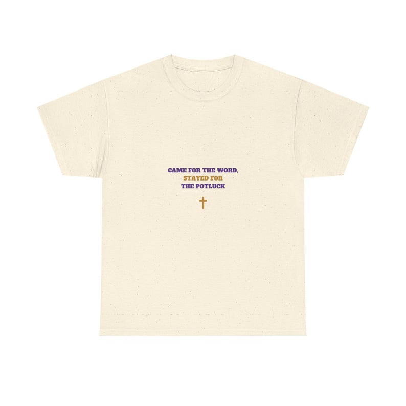 Came for the Word Stayed for the Potluck Shirt, Church Potluck Tee image 3