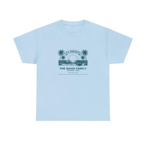 Camiseta personalizada para reunión familiar en Florida 2026, camiseta personalizada para vacaciones grupales con nombres a juego. imagen 2