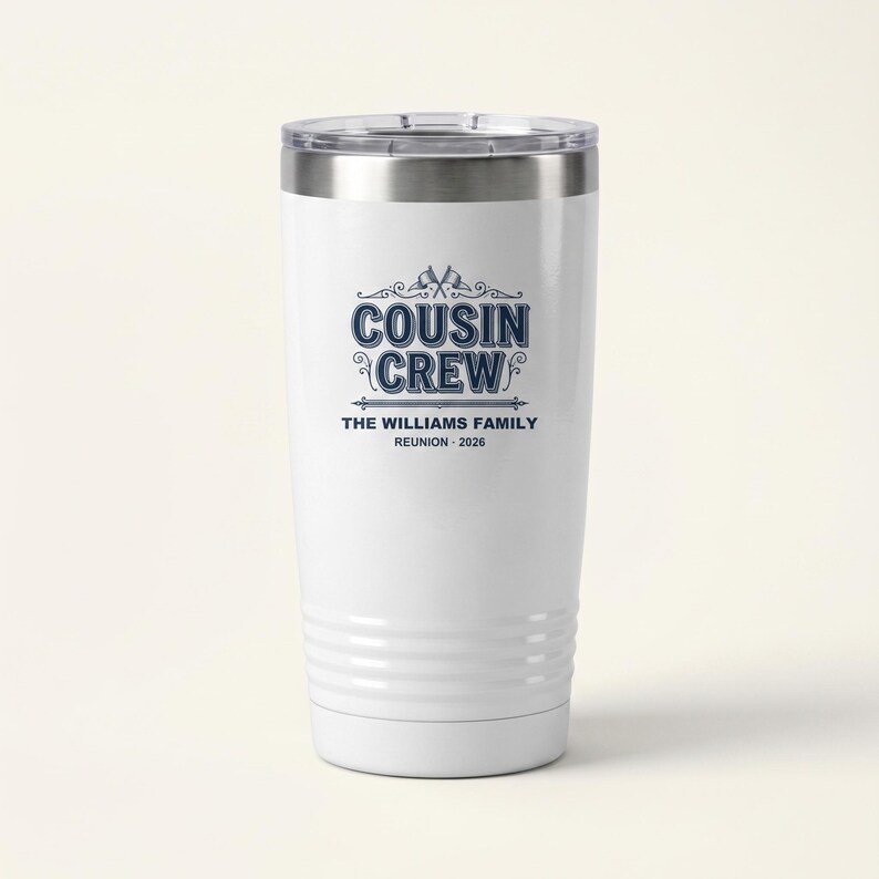 Personalized Family Reunion Tumbler, Custom Cousin Crew Tumbler, 2026 Reunion Travel Mug, Matching Cousin Cups, Family Reunion Gift image 1