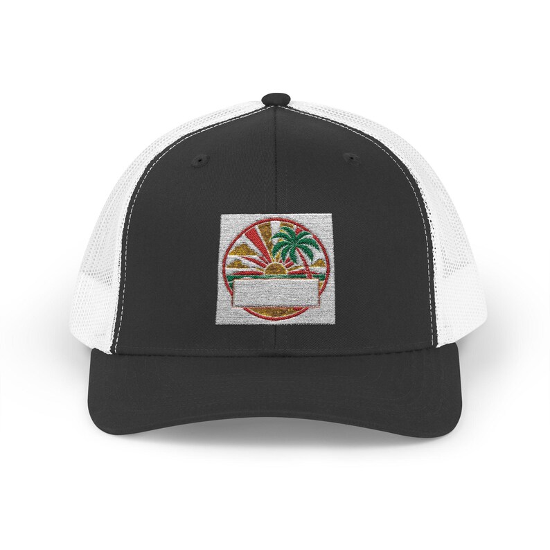 Gorra de camionero para reunión en la playa personalizada con nombre familiar, año y ciudad. imagen 2