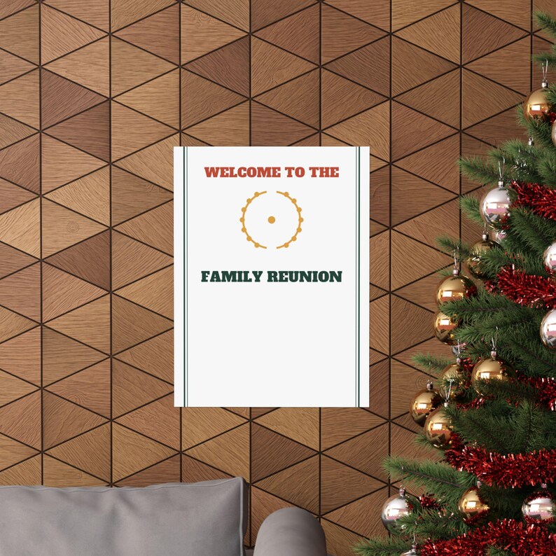 Family Reunion Welcome Sign Classic Poster Personalized | Custom Name, Year & Location image 12