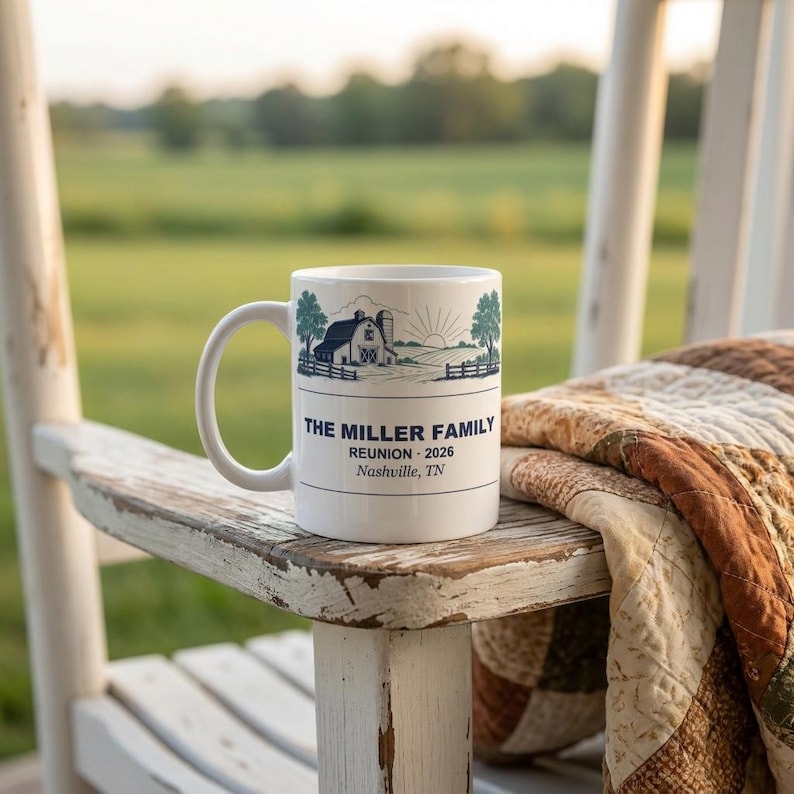 Personalized Family Reunion Coffee Mug 2026 Custom Name Farm Family Matching Cup Gift image 9