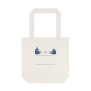 Personalized Lake House Tote Bag for Family Reunion, Custom Family Name Year Location Gift, Beach Vacation Carryall, Cotton Eco Bag image 6