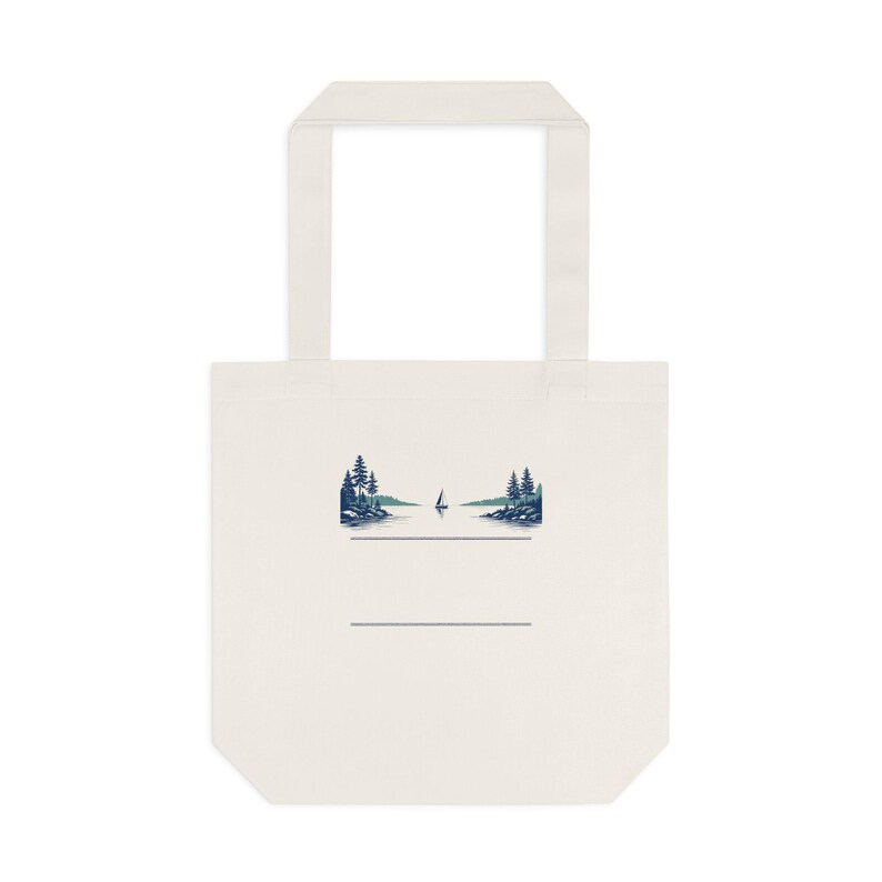 Personalized Lake House Tote Bag for Family Reunion, Custom Family Name Year Location Gift, Beach Vacation Carryall, Cotton Eco Bag image 6