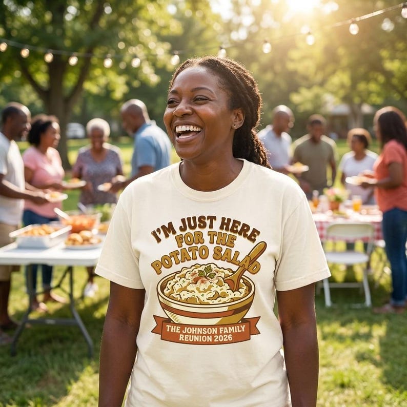 Potato Salad Family Reunion Shirt, Funny Cookout Tee, Personalized 2026 image 1
