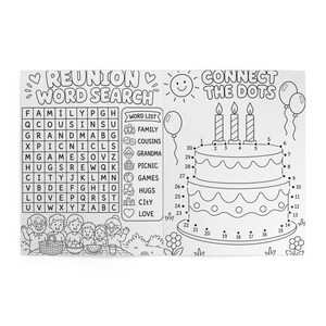 Family Reunion Coloring & Activity Book for Kids, Printed Reunion Favor, Kids Coloring Pages, Reunion Party Games, Family Reunion Gift Book image 6
