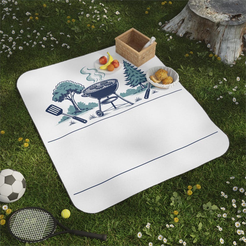 Personalized Backyard Cookout Family Reunion Picnic Blanket | Custom Family Name, Year & Location | Matching Reunion Gift 2026 image 5