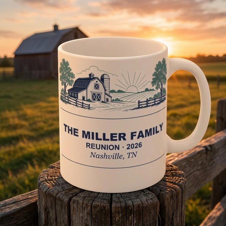 Personalized Family Reunion Coffee Mug 2026 Custom Name Farm Family Matching Cup Gift image 10