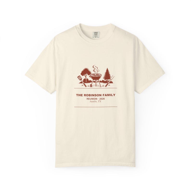Backyard BBQ Family Reunion Shirt Personalized 2026, Custom Name Matching Reunion Tee, Summer Cookout Group Family Gathering Gift Idea imagem 4