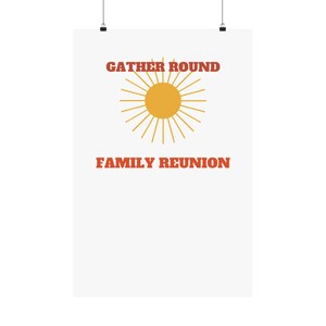 Panneau de bienvenue rétro personnalisé pour réunion de famille | Nom de famille, année et ville image 1