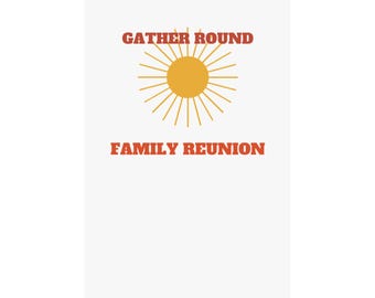 Family Reunion Welcome Sign Retro Poster Personalized | Custom Family Name, Year & City