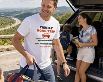 Affordable Family Road Trip Shirt Personalized | Custom Name, Year & Destination Matching Tee