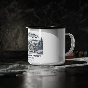 Personalized Pigeon Forge Family Reunion Enamel Mug 2026, Custom Name Smoky Mountains Trip Gift, Reunion Coffee Mug, Free Shipping 11oz Mug image 2